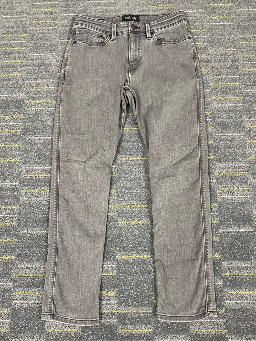 DUER N2X Relaxed Taper Jeans Mens 32x30 Gray Stretch Casual Denim MFLR2607